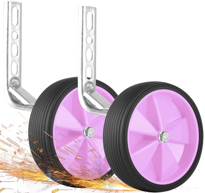 Stützräder für Kinderfahrrad | Universell für 12 bis 18 Zoll in Rosa – Stützräder von prometheus - bikes | prometheus - bikes