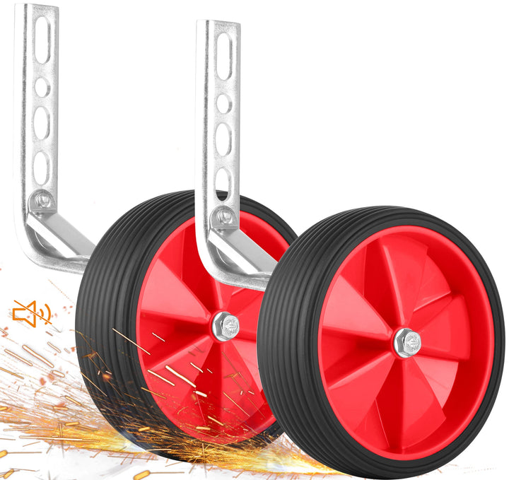 Stützräder für Kinderfahrrad | Universell für 12 bis 18 Zoll in Rot – Stützräder von prometheus - bikes | prometheus - bikes
