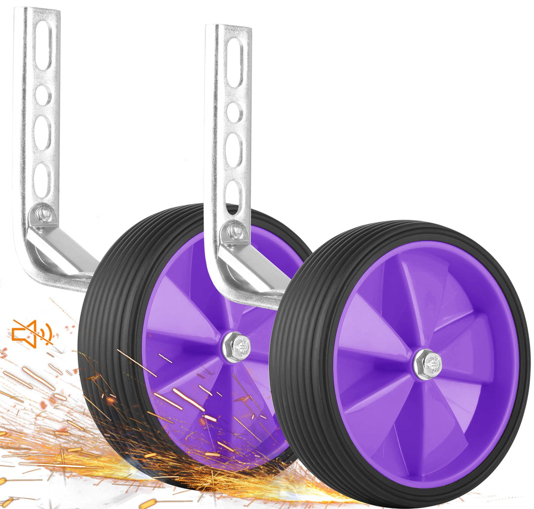 Stützräder für Kinderfahrrad | Universell für 12 bis 18 Zoll in Violett – Stützräder von prometheus - bikes | prometheus - bikes
