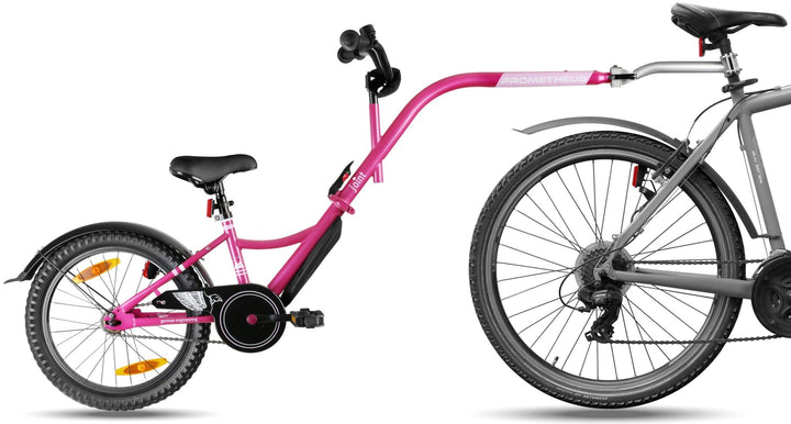 Tandem Kinder Fahrradanhänger Rosa – Fahrradanhänger von PROMETHEUS BIKES | PROMETHEUS BIKES