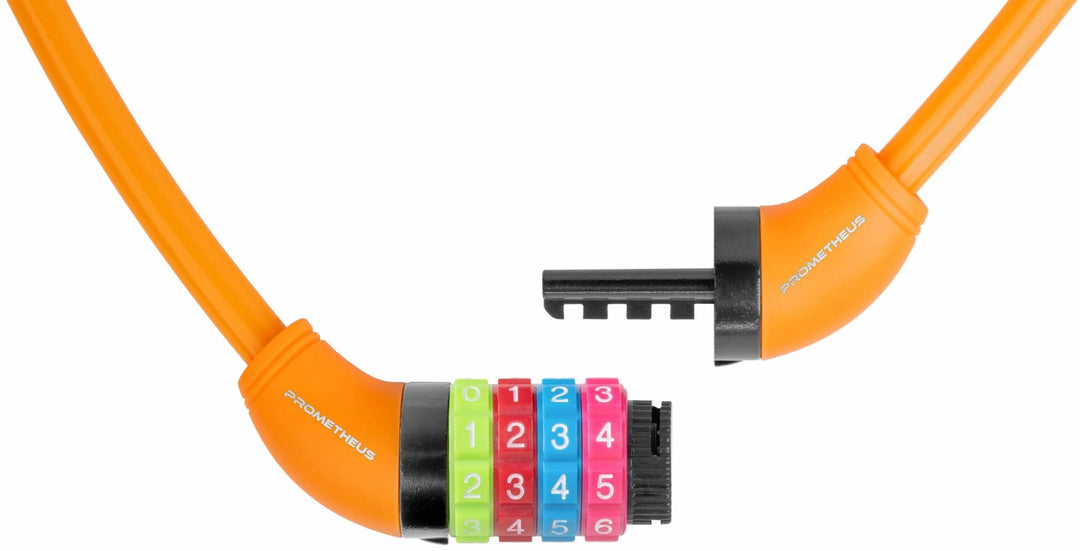 Zahlenschloss Kinder in Orange – Fahrradschlösser von prometheus - bikes | prometheus - bikes
