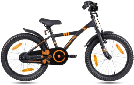 HAWK 18 Zoll Schwarz/Orange ohne Stützräder – Kettenschutz-Seitenansicht